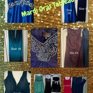 Blondie Nites Blue and Purple Embellished Dresses